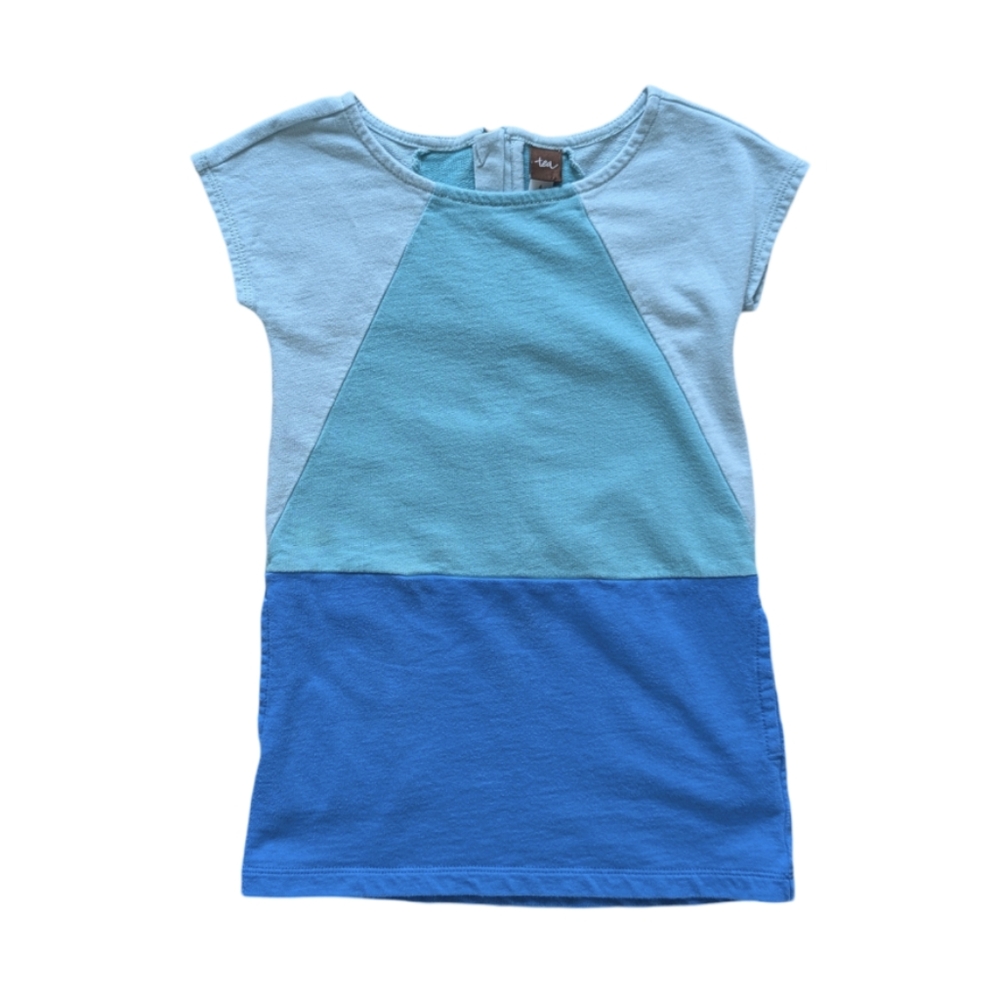 Tea Collection Blue Colorblock Dress - Size 4